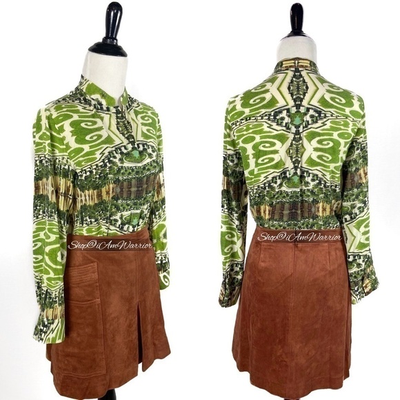 Alice + Olivia mirrored botanical garden silk blouse *shop@iamwarrior - Picture 8 of 16